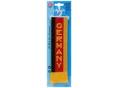 Gewebter Minischal in Schwarz, Rot, Gold mit 