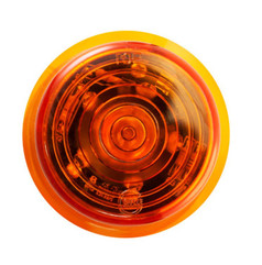 Gelbes, rundes Gylle Ersatzglas mit LEDs, von oben mit 