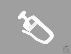 Wei�er Kunststoff Gardinengleiter mit Teller passend f�r Scania R LKW.