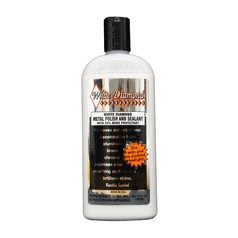 White Diamond Metall-Politur und Versiegelung in wei�er 355ml Flasche mit schwarzem Deckel.