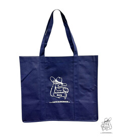 Dunkelblaue Autohof Berg Einkaufstasche aus Stoff mit wei�em LKW-Zubeh�r B�ren Logo