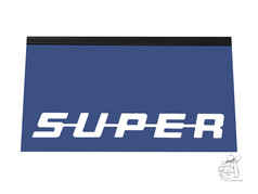 Dunkelblauer Schmutzf�nger mit schwarzer Oberkante und wei�er 