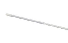 Wei�er USA Antennenstick aus Fiberglas mit spiralf�rmigem Abschnitt auf wei�em Hintergrund.