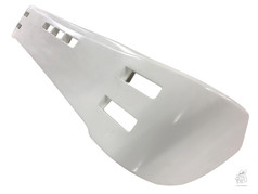 Wei�e GFK Sonnenblende f�r Scania New Generation LKW, mit breiten Lampenausschnitten.