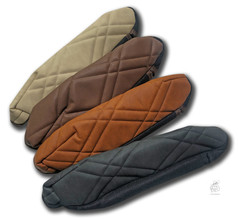 Armlehnen�berz�ge aus Poly in Beige, Braun, Cognac und Schwarz, mit Rautensteppung.