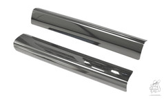 Gl�nzende, gepresste Edelstahl-Zierlitzen als Paar. LKW-Zubeh�r.