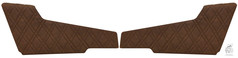 Braune, gesteppte T�rverkleidungen f�r LKW, passend f�r Volvo FH4+FH5.