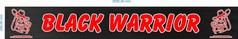 Schwarze Hecksch�rze mit rotem "BLACK WARRIOR" Schriftzug und zweifarbigen Motiven.