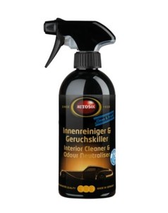 Schwarze Spr�hflasche Autosol Innenreiniger & Geruchskiller.