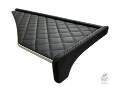 Schwarzer Tisch aus Kunstleder mit Rautenmuster, passend f�r MP5.