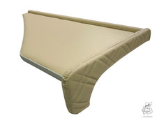 LKW-Tisch in creme mit glatter Kunstleder Oberfl�che und doppelt gewaffelter Seitenw�nde