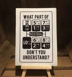 Wei�er Aufkleber mit schwarzem Old Skool Schaltmuster und dem Text "WHAT PART OF...DON