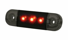 Dark Knight SLIM Positionsleuchte mit leuchtenden roten LEDs und anthrazit get�ntem Glas.