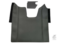 Anthrazitfarbener Kunstleder Tunnelbezug f�r Scania NG R Glattdesign, mit Filzunterseite und Zusatzteil.