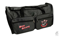 Dunkelgraue AST Reisetasche aus Polyester mit zwei Rei�verschlussf�chern, "Stay Strong" Schriftzug und Anker-Logo.
