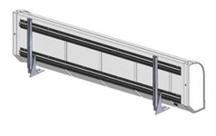 Silberne Halterung f�r Illumi LED Leuchtkasten, an der R�ckseite des Leuchtkastens montiert.