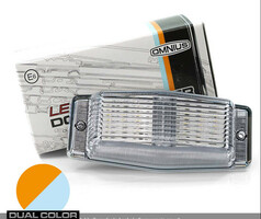 Rechteckige Omnius LED Doppelbrenner Lampe mit klarer Abdeckung, sichtbaren LEDs und Dual Color Funktion.