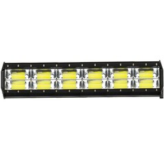 Schwarze Arbeitsleuchte mit mehreren gelben LED-Leuchtfl�chen und silbernen Reflektoren.