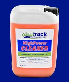 Wei�er Kanister CleanTruck HighPower Cleaner Konzentrat f�r LKW-Reinigung. L�st hartn�ckige Verschmutzungen.