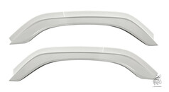 Wei�e Kotfl�gelverkleinerungen aus ABS-Kunststoff.
