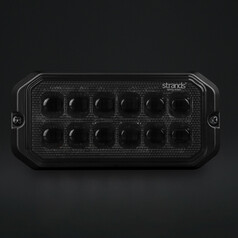 Schwarzer Strands LED Blitzer "Dark Knight" mit dunklen LEDs und robuster Optik.