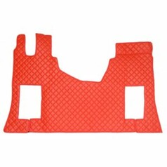 Rotes, einteiliges Kunstleder Bodenset f�r Actros MP4/MP5 LKW, mit gestepptem Rautenmuster.