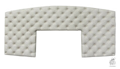 Creme gesteppte Kunstleder Himmelabdeckung f�r Volvo FH5 mit Kn�pfen.