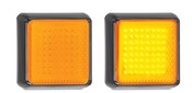 Quadratische Heckleuchte schwarzer Rahmen 100mm LED - AUSVERKAUF