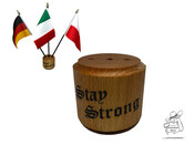 Flaggenst�nder f�r 3 Flaggen aus Holz "Stay Strong"