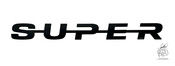 Schild "Super" aus Plastik