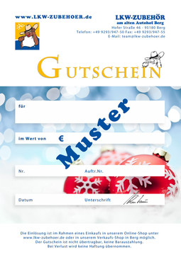 Gutschein 30,- �  Postversand