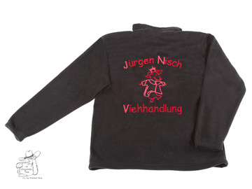 Sweat-Jacke ohne Kapuze -Stick ausw�hlbar