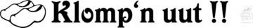 Aufkleber "Klomp�n uut" - Offset