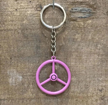 Scandi Schl�sselanh�nger Old School Lenkrad rosa