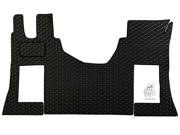 Bodenset einteilig  passend f�r Actros MP4+MP5 beide Sitze luftgefedert - PU Light Line