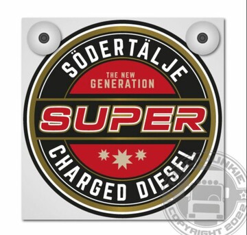 Platte f�r Leuchtkasten by Truck Junkie "SUPER - S�DERT�LJE"
