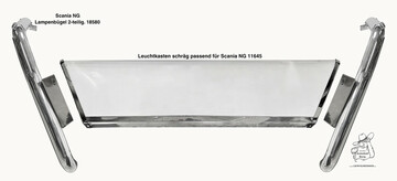 H-Lampenb�gel 2-teilig mit LED passend f�r Scania NG