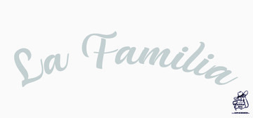 Aufkleber Glas Dekor Bogen "La Familia"