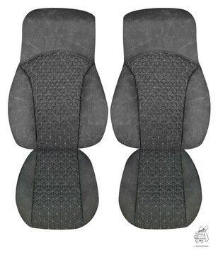 Sitzbez�ge passend f�r DAF XG Beifahrer Klappstuhl - 3D POLY Line