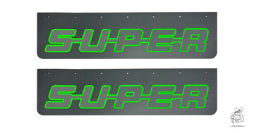 Schmutzf�nger (Paar) 65x17cm inkl. zweifarbiger Beschriftung