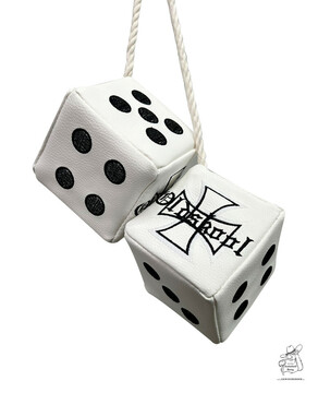 W�rfel Kunstleder mit Stick "Oldskool"