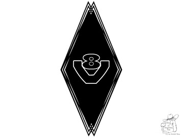 Raute "V8" 35cmx16cm Paar