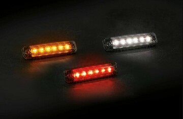 LED Markierungsleuchte flach DARK 12-36V