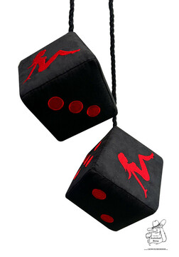 W�rfel Pin Up 12cmx12cm