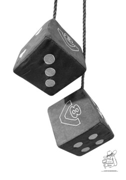 W�rfel V8 Kontur 12cmx12cm