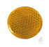 Runder bernsteinfarbener Reflektor mit Wabenstruktur zum Kleben.