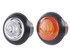 Runde LED-Markierungsleuchten in Wei� und Orange mit schwarzem Geh�use.