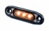 Anthrazit get�nte Dark Knight Positionsleuchte ULTRA SLIM mit drei leuchtenden orangefarbenen LEDs.