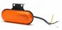 Ovale Seitenmarkierungsleuchte mit Blinker und R�ckstrahler in Orange und Schwarz.