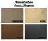 Musterfarben f�r T�rverkleidungen aus Kunstleder: Cappuccino, Creme, Braun, Schwarz.